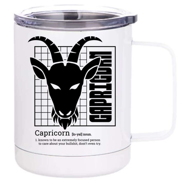 Capricorn Zodiac Definition Front & Back 12oz Stainless Steel Tumbler Cup