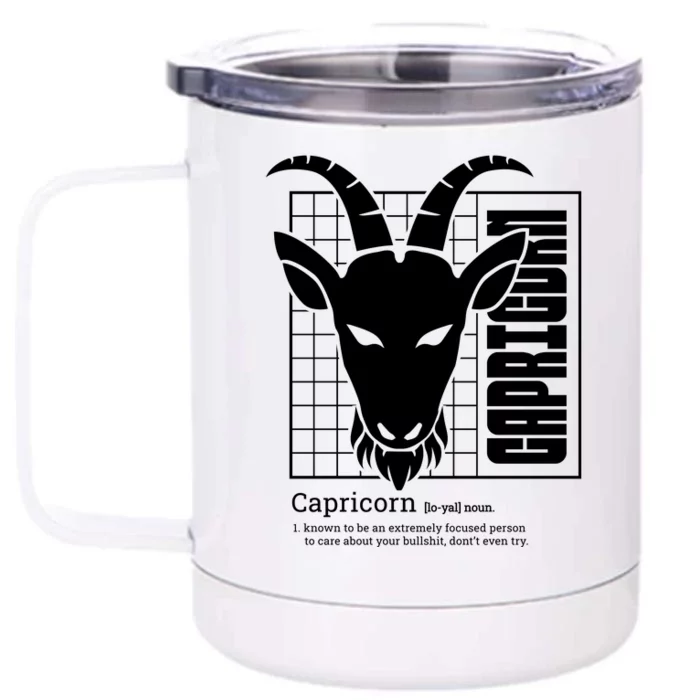 Capricorn Zodiac Definition Front & Back 12oz Stainless Steel Tumbler Cup