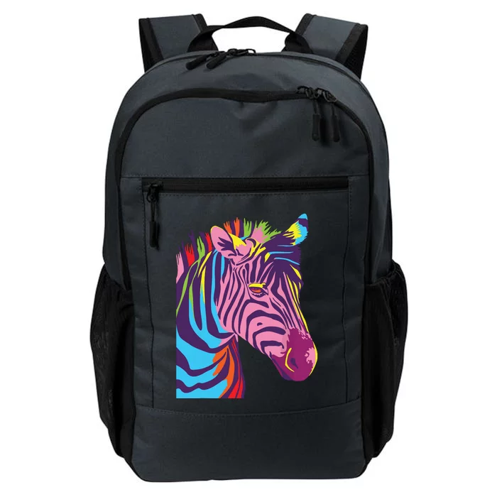 Colorful Zebra Head Wildlife Biologist Zookeeper Zoologist Daily Commute Backpack