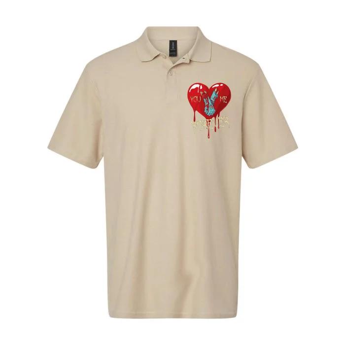 Creepy Zombie Lover Valentine's Day Gift You & Me Forever Softstyle Adult Sport Polo