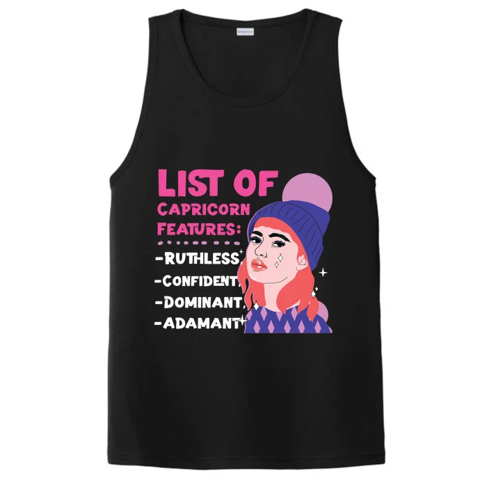 Capricorn Zodiac: List Of Capricorn Features Gift Performance Tank