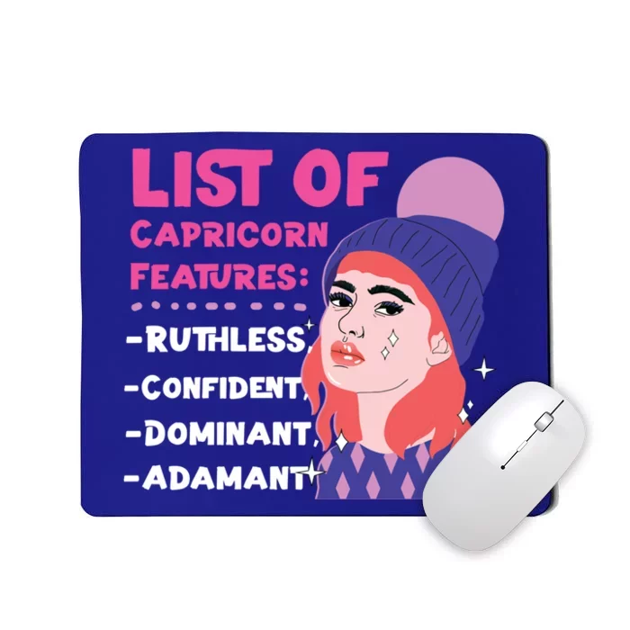 Capricorn Zodiac: List Of Capricorn Features Gift Mousepad