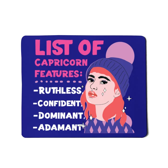 Capricorn Zodiac: List Of Capricorn Features Gift Mousepad