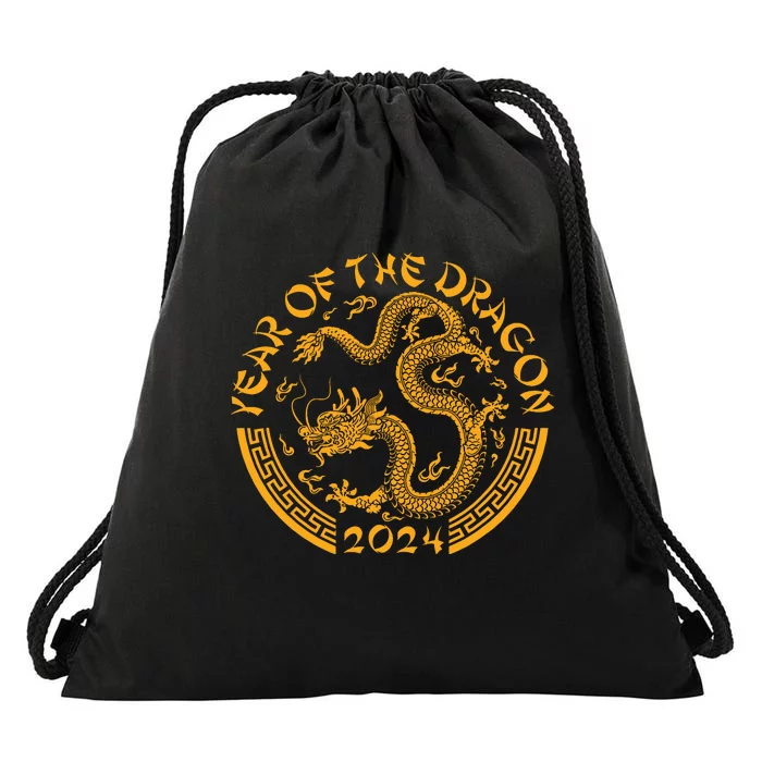 Chinese Zodiac New Year Of The Dragon Lunar 2024 Drawstring Bag