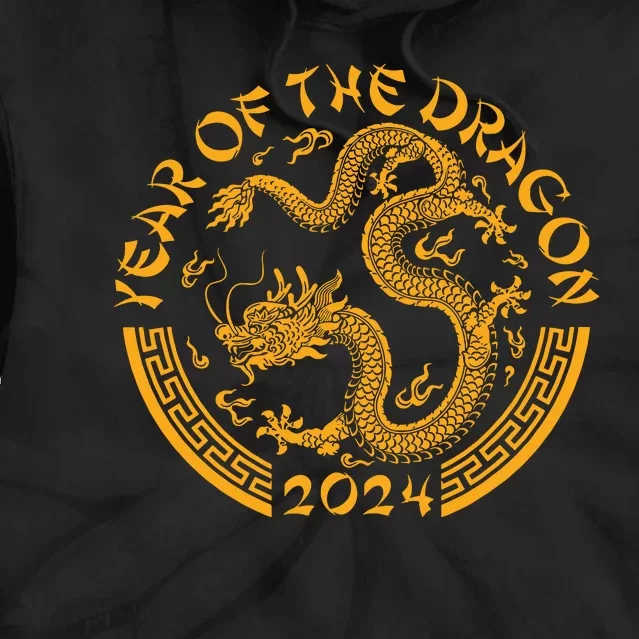 Chinese Zodiac New Year Of The Dragon Lunar 2024 Tie Dye Hoodie