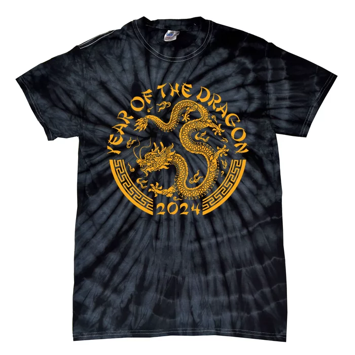 Chinese Zodiac New Year Of The Dragon Lunar 2024 Tie-Dye T-Shirt