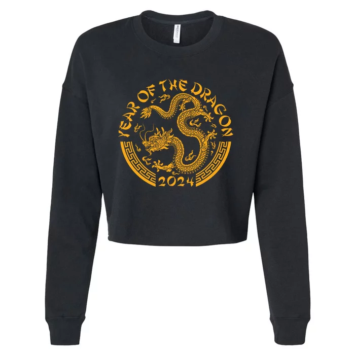 Chinese Zodiac New Year Of The Dragon Lunar 2024 Cropped Pullover Crew