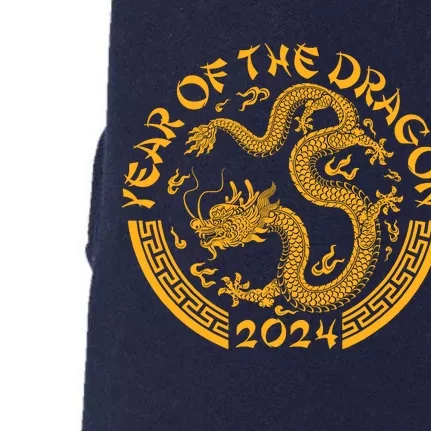 Chinese Zodiac New Year Of The Dragon Lunar 2024 Doggie 3-End Fleece Hoodie