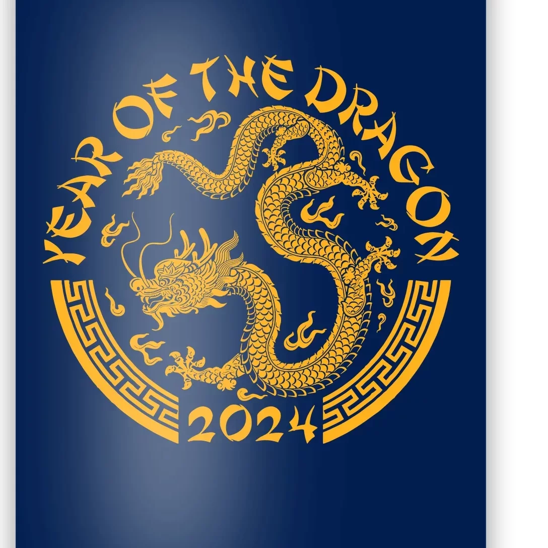 Chinese Zodiac New Year Of The Dragon Lunar 2024 Poster TeeShirtPalace