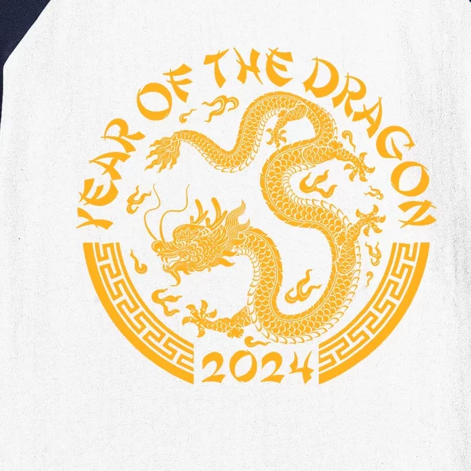 Chinese Zodiac New Year Of The Dragon Lunar 2024 Baseball Sleeve Shirt