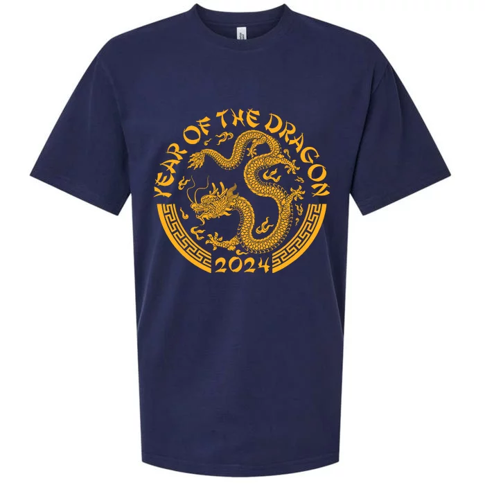 Chinese Zodiac New Year Of The Dragon Lunar 2024 Sueded Cloud Jersey T-Shirt