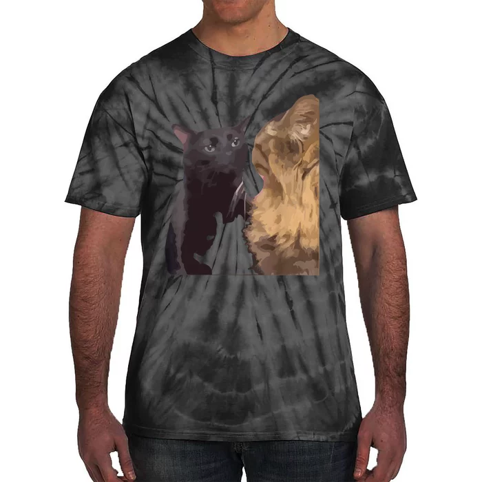 Cat Zoning Out Meme Popular Internet Meme Tie-Dye T-Shirt