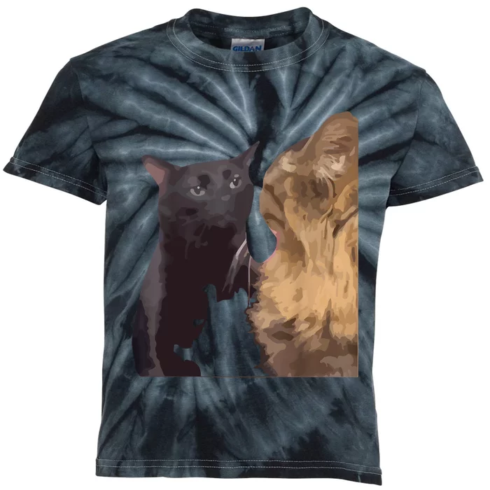 Cat Zoning Out Meme Popular Internet Meme Kids Tie-Dye T-Shirt