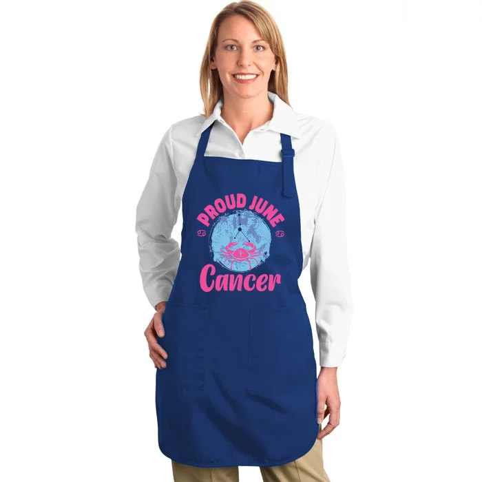 Cancer Zodiac: Proud June Cancer Gift Full-Length Apron With Pocket