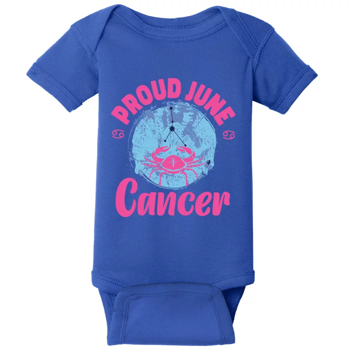 Cancer Zodiac: Proud June Cancer Gift Baby Bodysuit