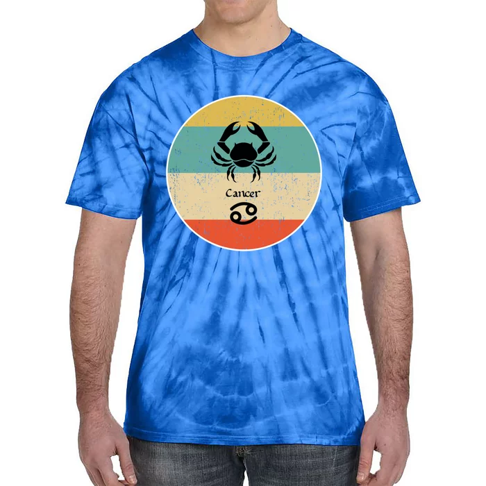 Cancer Zodiac Retro Gift Funny Gift Tie-Dye T-Shirt