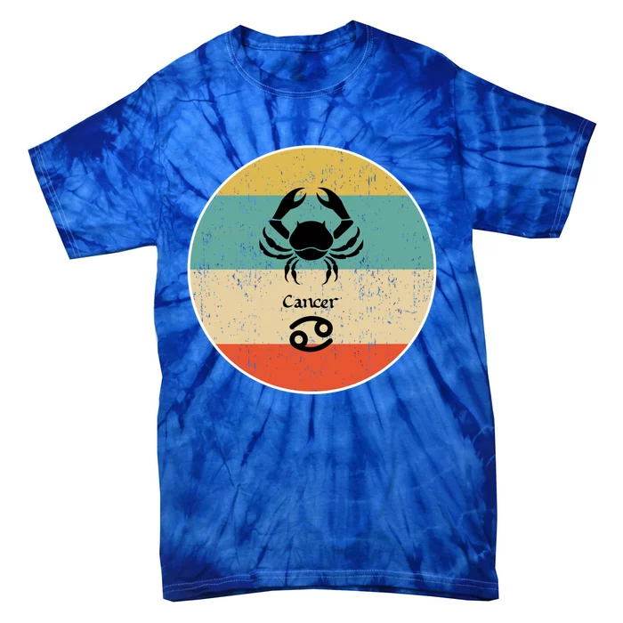 Cancer Zodiac Retro Gift Funny Gift Tie-Dye T-Shirt