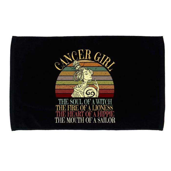 Cancer Zodiac Sign Gift June And July Birthday Gift Microfiber Hand Towel