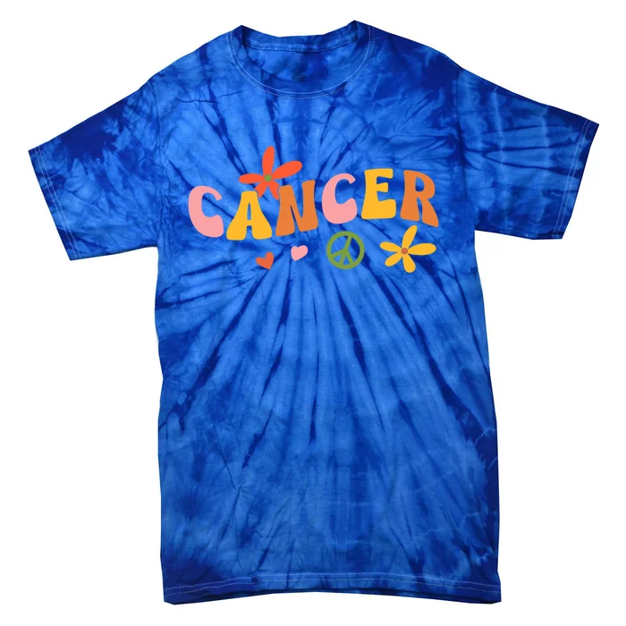 Cancer Zodiac Sign 70s Hippie Style Gift Tie-Dye T-Shirt