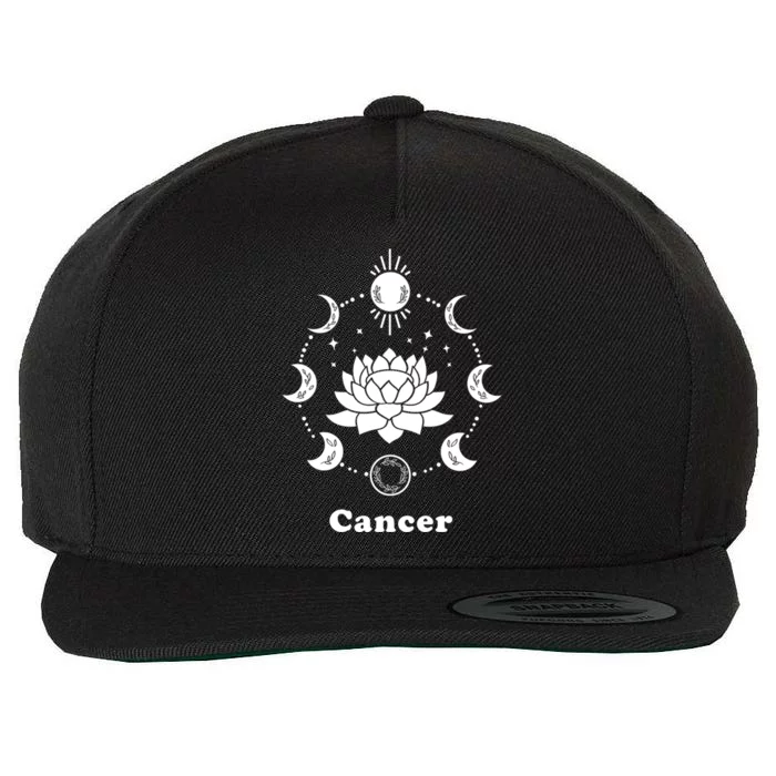 Cancer Zodiac Sign Astrology Moon Phase Horoscope Great Gift Wool Snapback Cap