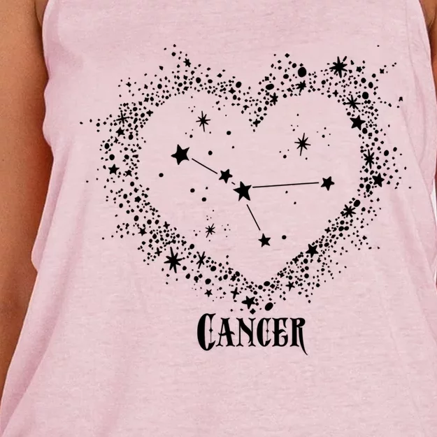 Cancer Zodiac Sign Constellation Horoscope Great Gift Women's Knotted Racerback Tank