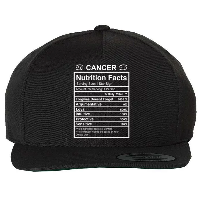 Cancer Zodiac Sign Fact Cute Gift Wool Snapback Cap