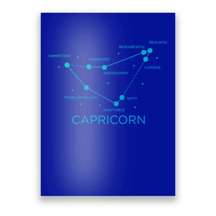 Capricorn Zodiac Sign Facts Horoscope Astrology Cool Gift Poster