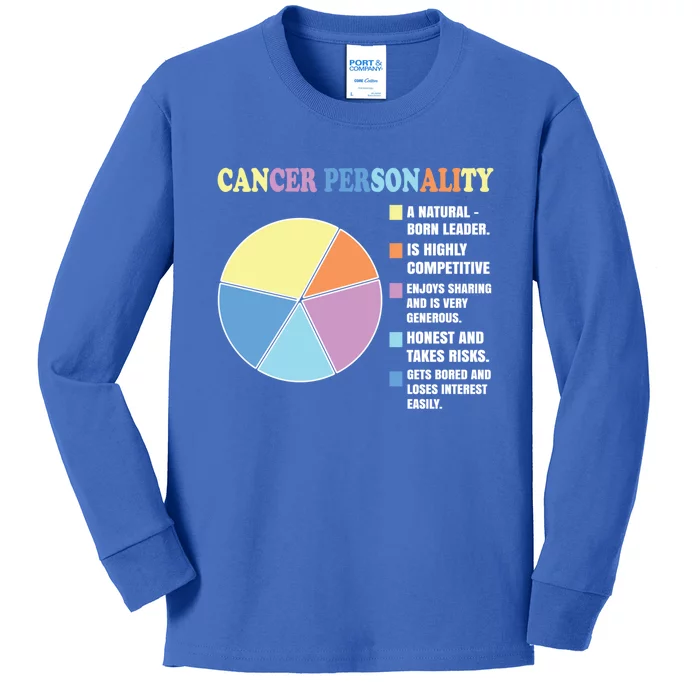 Cancer Zodiac Sign Facts Chart Astrology Horoscope Gift Kids Long Sleeve Shirt