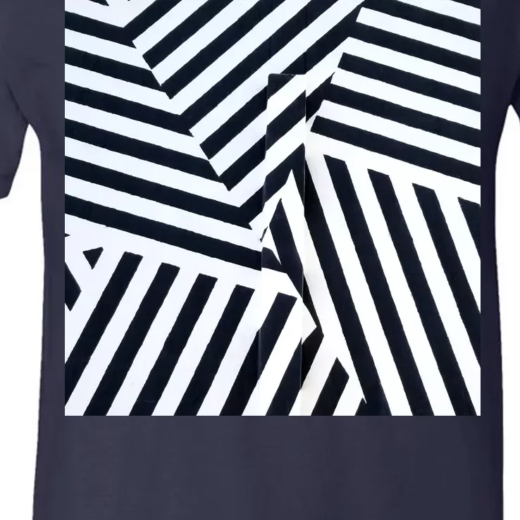 Crazy Zebra Stripped Patterns V-Neck T-Shirt