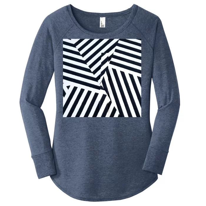 Crazy Zebra Stripped Patterns Women's Perfect Tri Tunic Long Sleeve Shirt