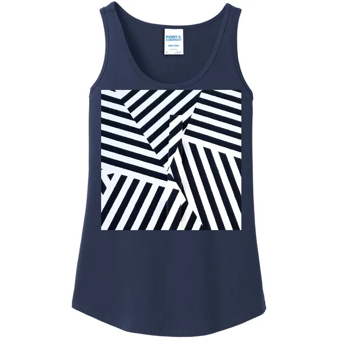 Crazy Zebra Stripped Patterns Ladies Essential Tank