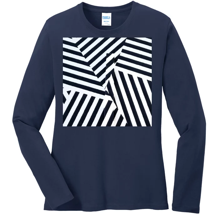 Crazy Zebra Stripped Patterns Ladies Long Sleeve Shirt