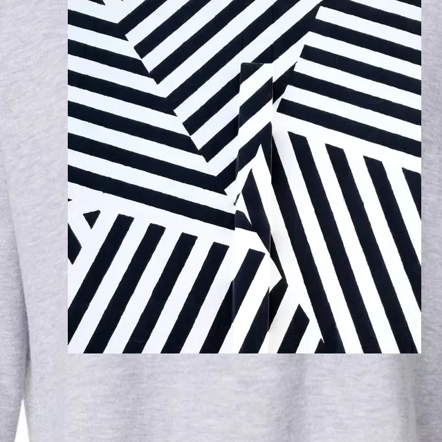 Crazy Zebra Stripped Patterns Cropped Pullover Crew