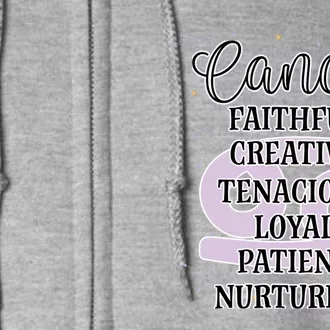 Cancer Zodiac Sign January February Birthday Facts Features Gift Full Zip Hoodie