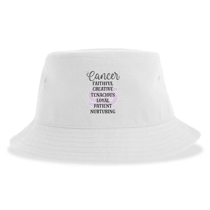 Cancer Zodiac Sign January February Birthday Facts Features Gift Sustainable Bucket Hat