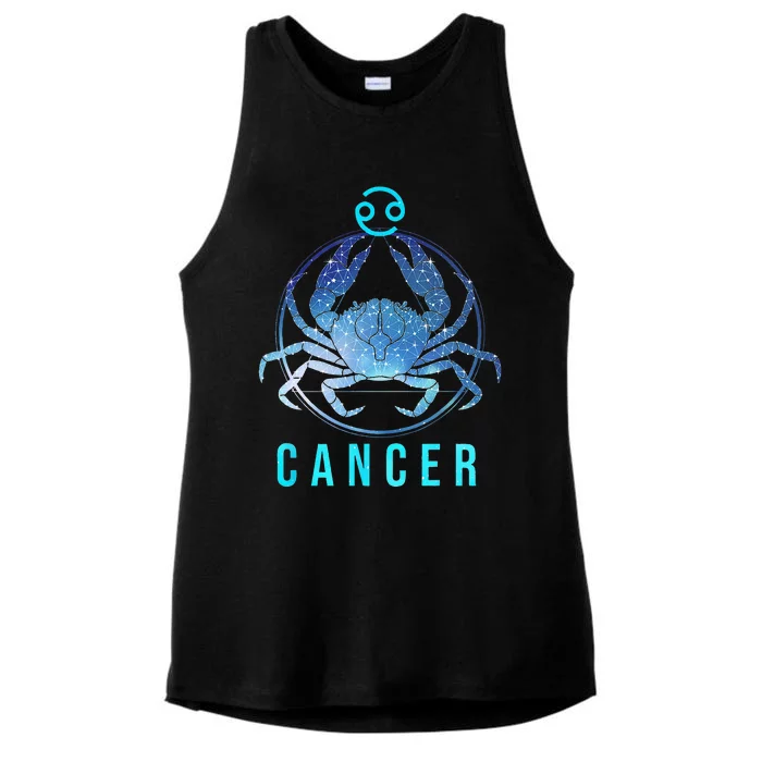 Cancer Zodiac Sign Astrology Birthday Horoscope Lover Ladies Tri-Blend Wicking Tank