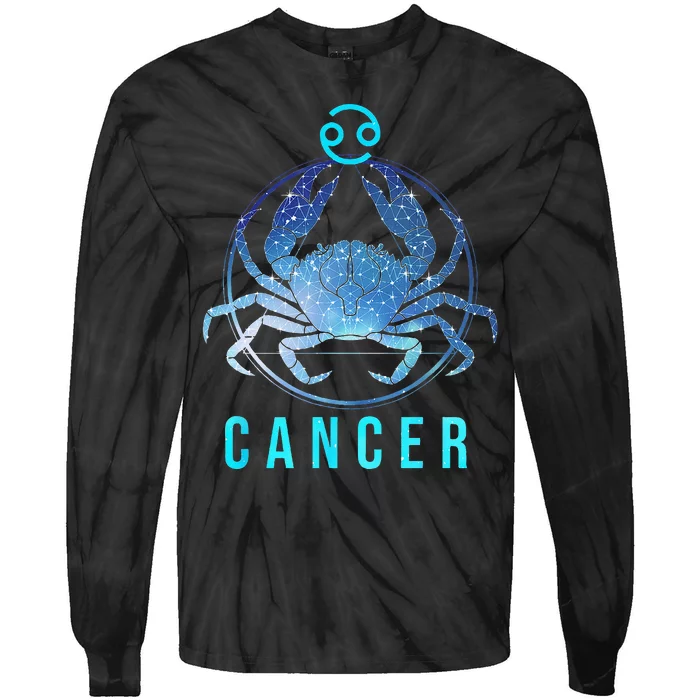 Cancer Zodiac Sign Astrology Birthday Horoscope Lover Tie-Dye Long Sleeve Shirt