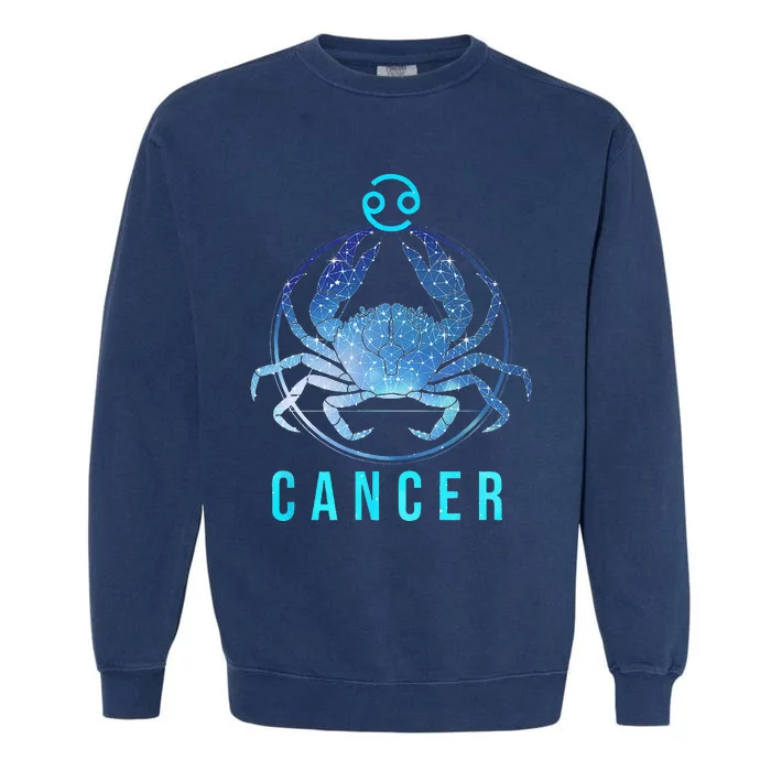 Cancer Zodiac Sign Astrology Birthday Horoscope Lover Garment-Dyed Sweatshirt