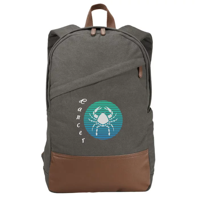 Cancer Zodiac Sign Cool Gift Cotton Canvas Backpack