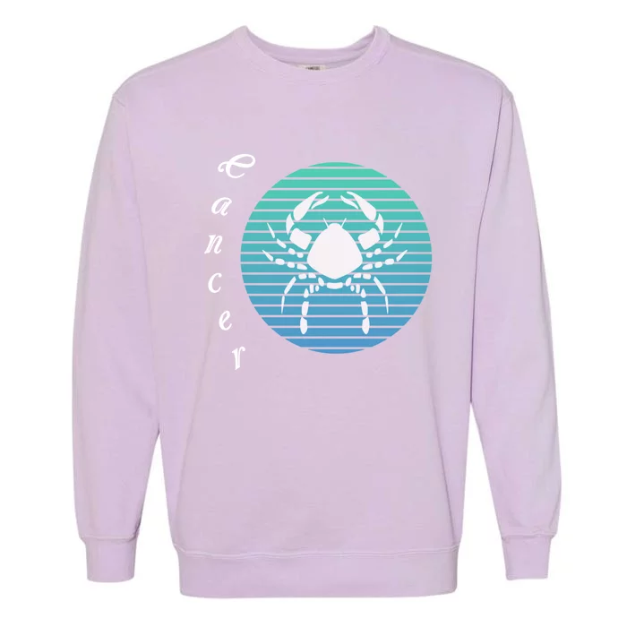 Cancer Zodiac Sign Cool Gift Garment-Dyed Sweatshirt