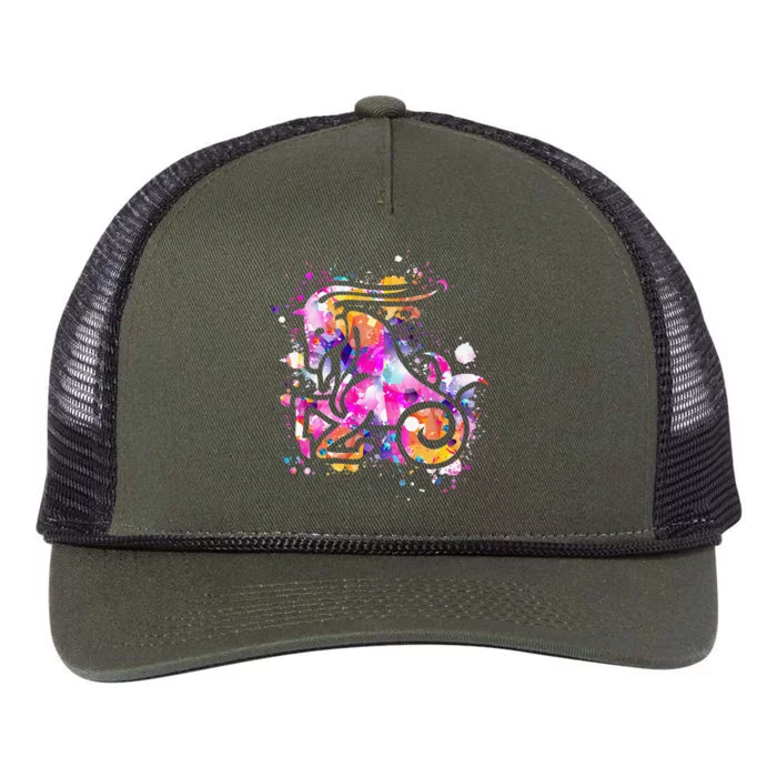 Capricorn Zodiac Sign Astrology Retro Rope Trucker Hat Cap