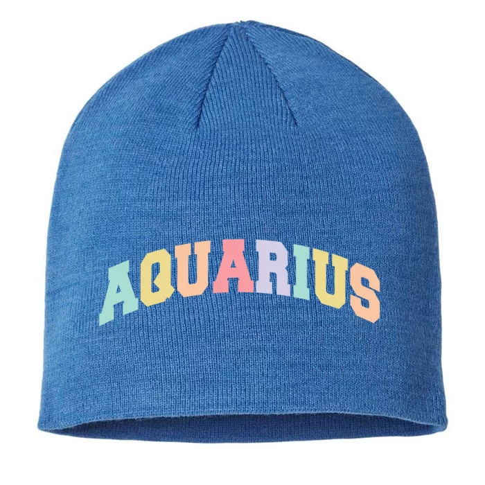 Cute Zodiac Sign Astrology Aquarius Gift 8 1/2in Sustainable Knit Beanie