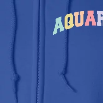 Cute Zodiac Sign Astrology Aquarius Gift Full Zip Hoodie