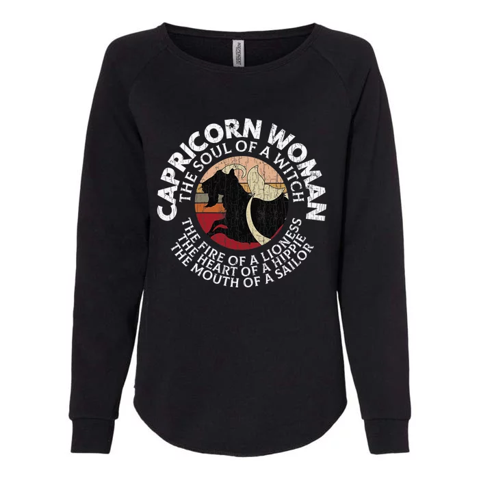 Capricorn Zodiac Sign Birthday December January Month Funny Womens California Wash Sweatshirt