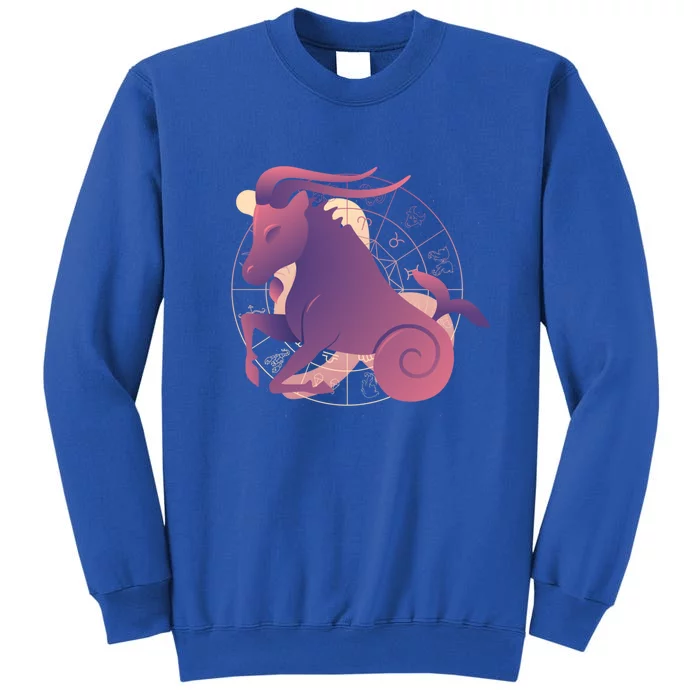 Capricorn Zodiac Sign Astrology Horoscope Logo Funny Gift Tall Sweatshirt