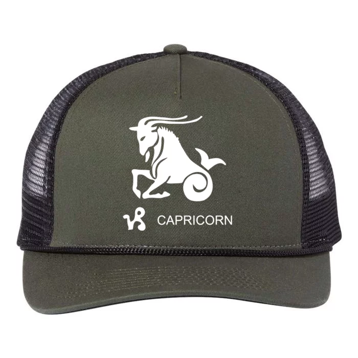 Capricorn Zodiac Sign Gift Retro Rope Trucker Hat Cap