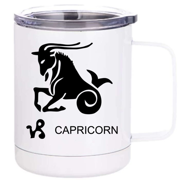 Capricorn Zodiac Sign Gift Front & Back 12oz Stainless Steel Tumbler Cup