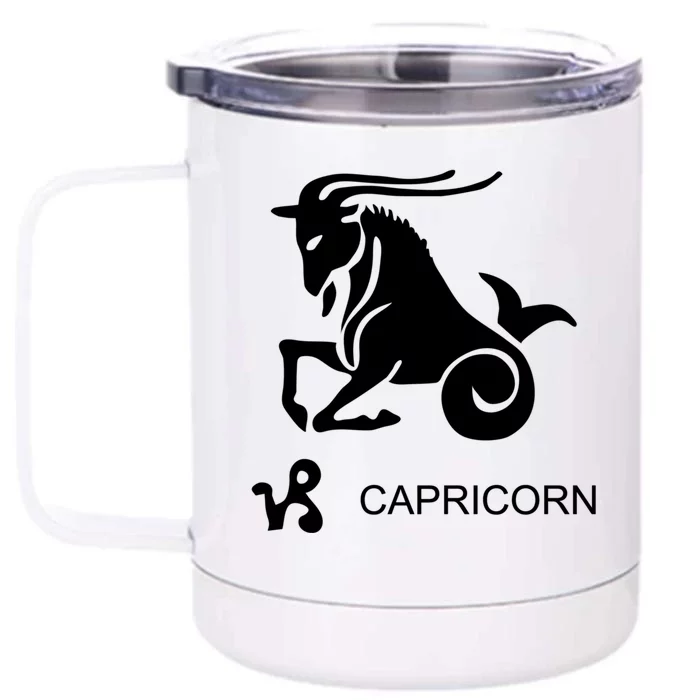 Capricorn Zodiac Sign Gift Front & Back 12oz Stainless Steel Tumbler Cup