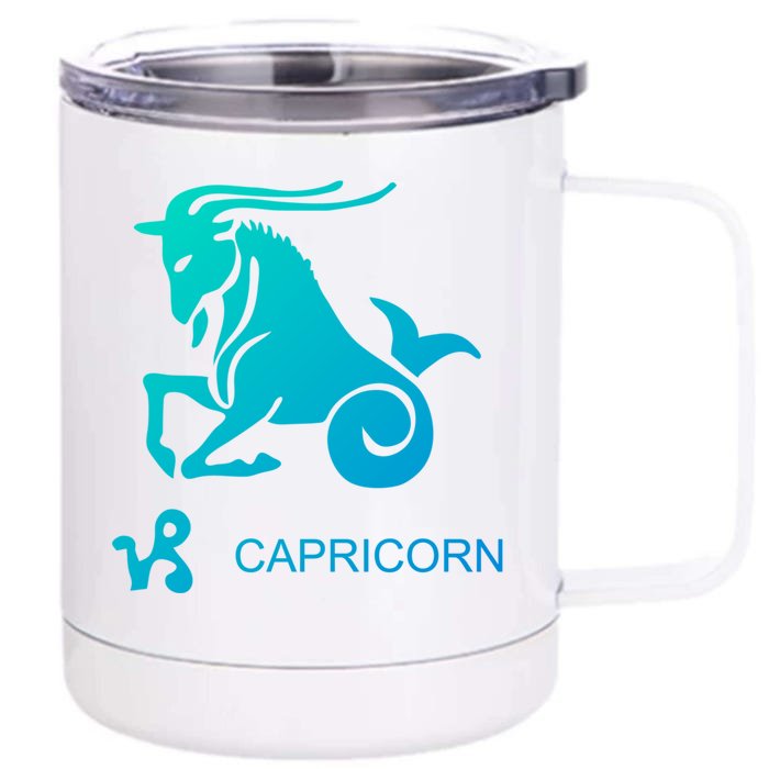 Capricorn Zodiac Sign Gift Front & Back 12oz Stainless Steel Tumbler Cup