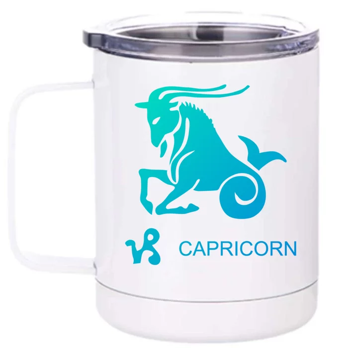 Capricorn Zodiac Sign Gift Front & Back 12oz Stainless Steel Tumbler Cup